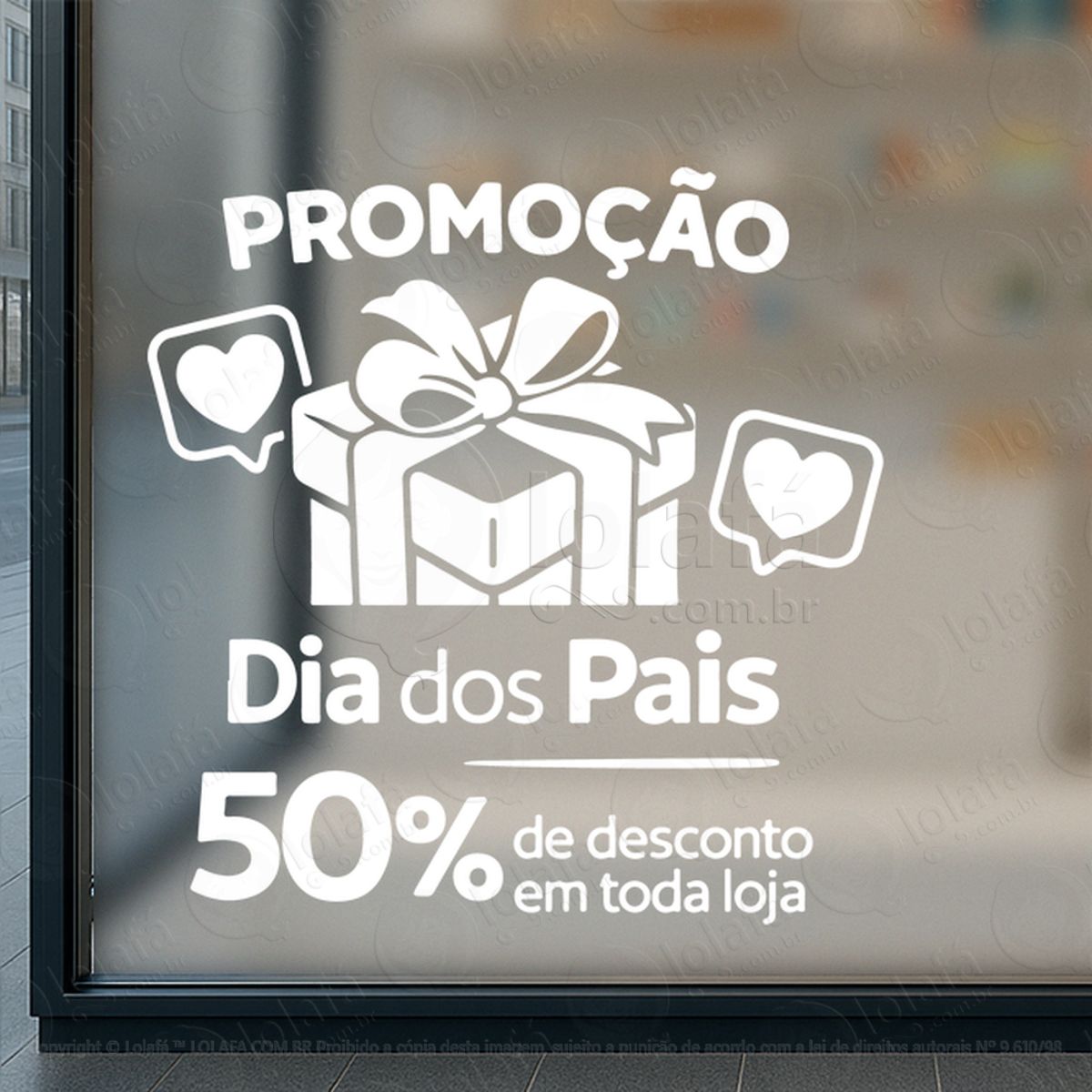 dia dos pais promoção decoração loja adesivos para vitrine dia dos pais mod:926