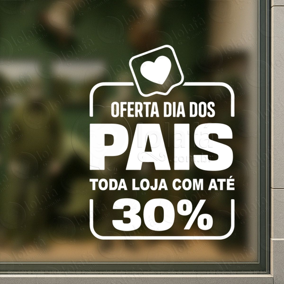 dia dos pais promoção decoração loja adesivos para vitrine dia dos pais mod:929