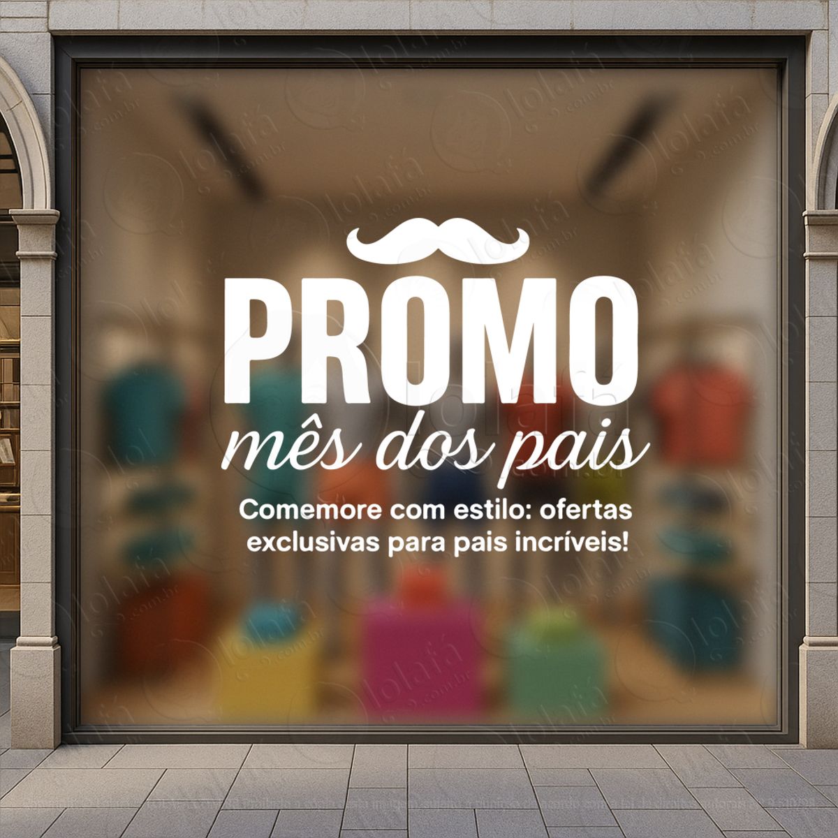 mês dos pais promoção decoração loja adesivos para vitrine dia dos pais mod:931