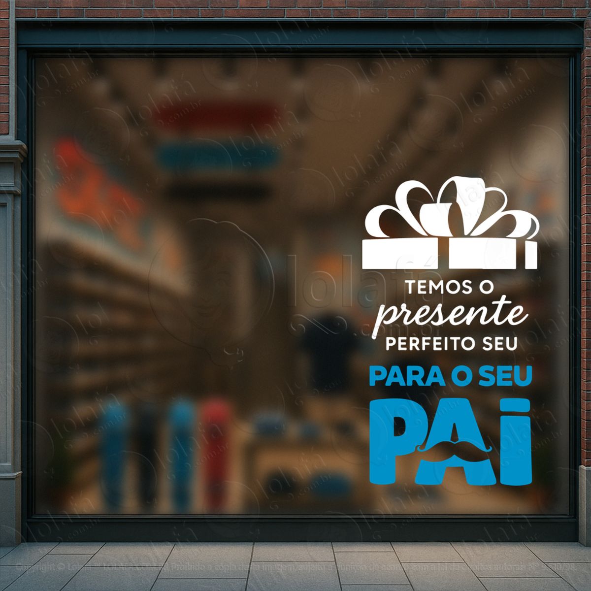 dia dos pais promoção decoração loja adesivos para vitrine dia dos pais mod:932