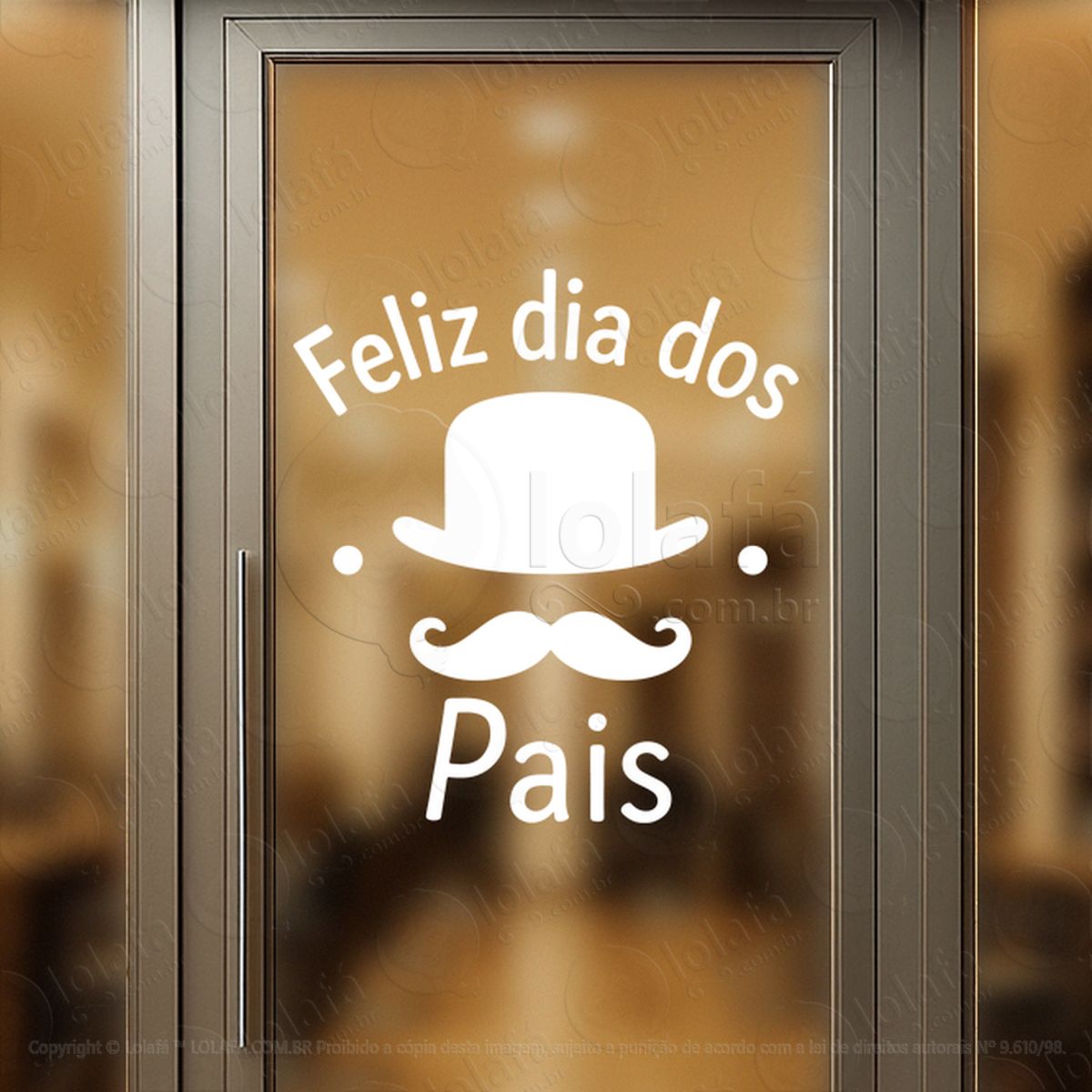 feliz dia dos pais decoração loja adesivos para vitrine dia dos pais mod:936