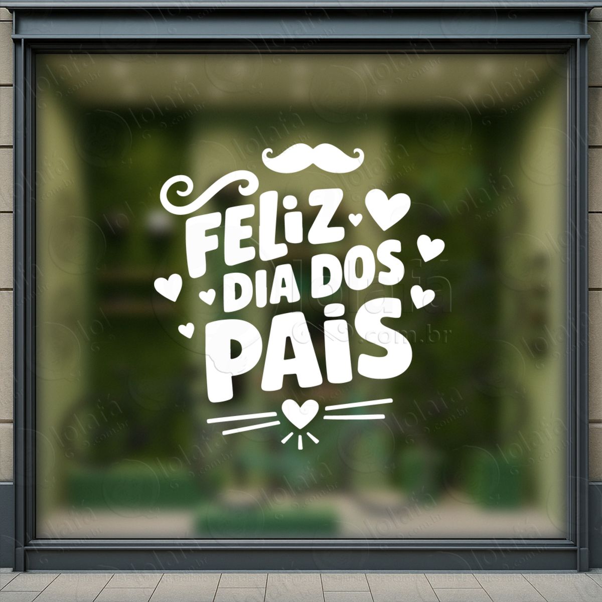 feliz dia dos pais decoração loja adesivos para vitrine dia dos pais mod:944
