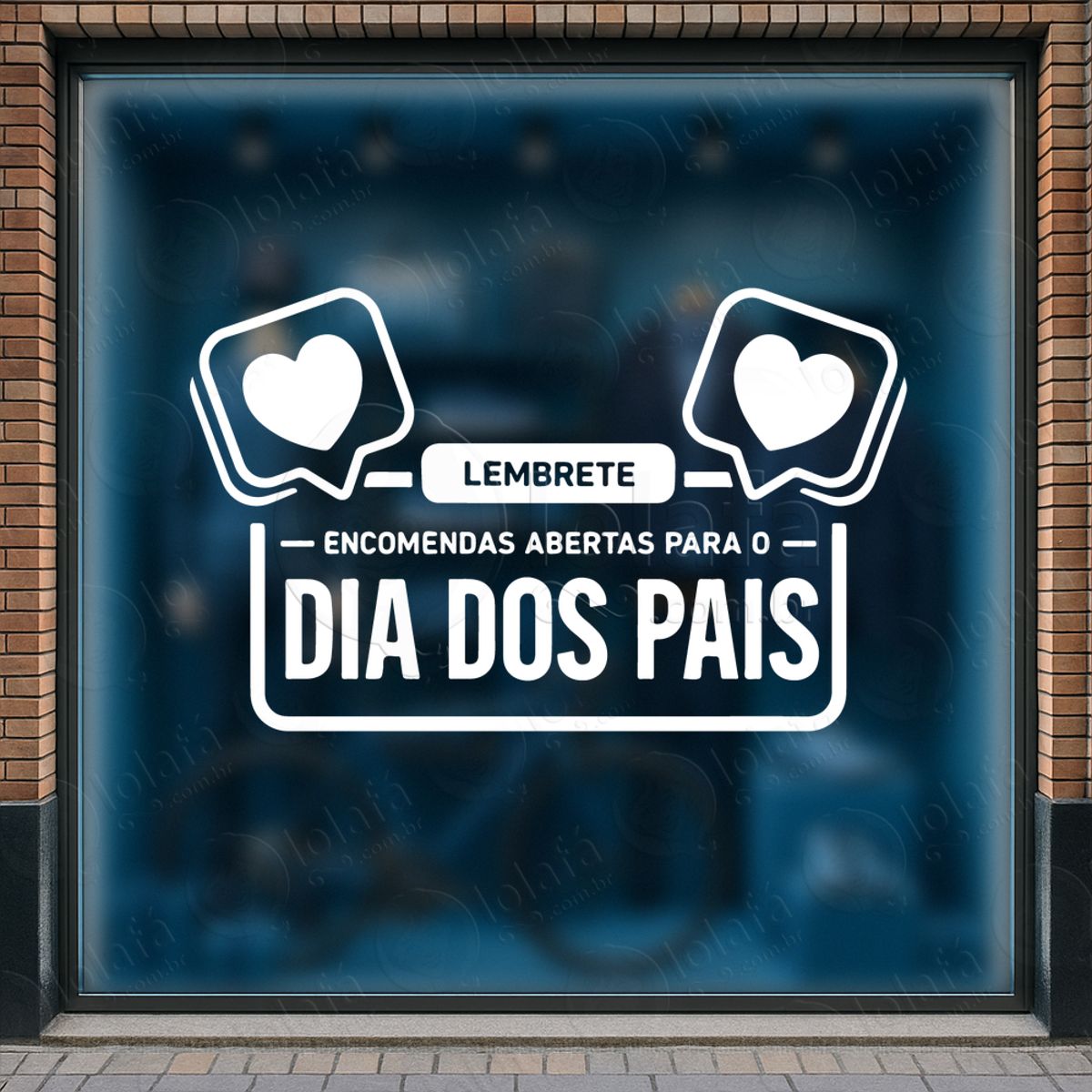 dia dos pais promoção decoração loja adesivos para vitrine dia dos pais mod:951