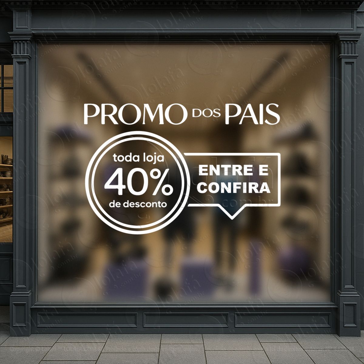dia dos pais promoção decoração loja adesivos para vitrine dia dos pais mod:953