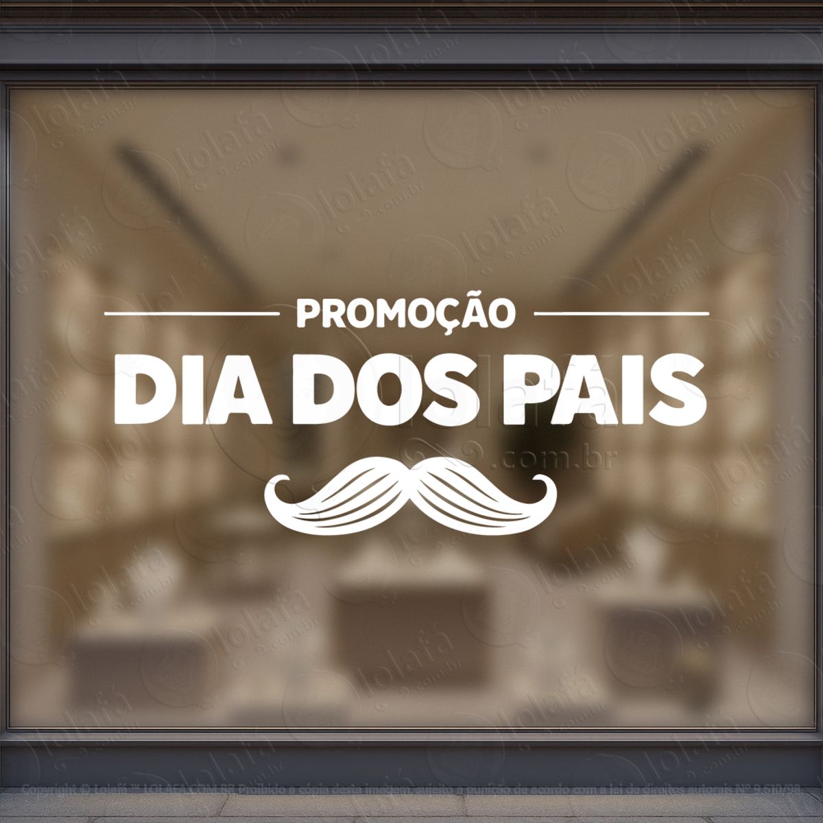 dia dos pais promoção decoração loja adesivos para vitrine dia dos pais mod:957