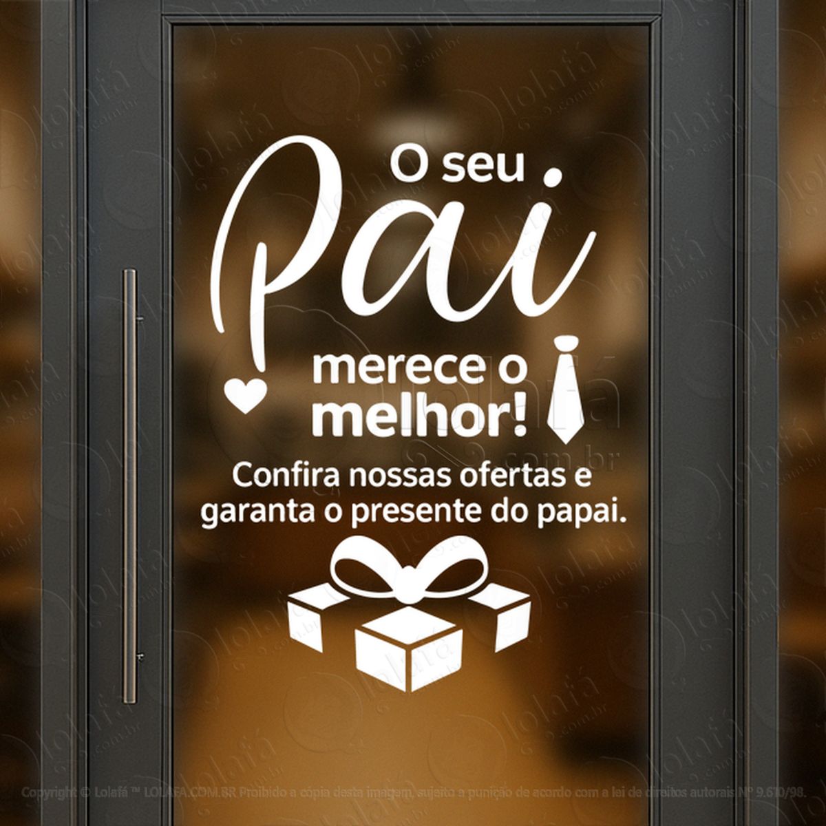 dia dos pais promoção decoração loja adesivos para vitrine dia dos pais mod:958
