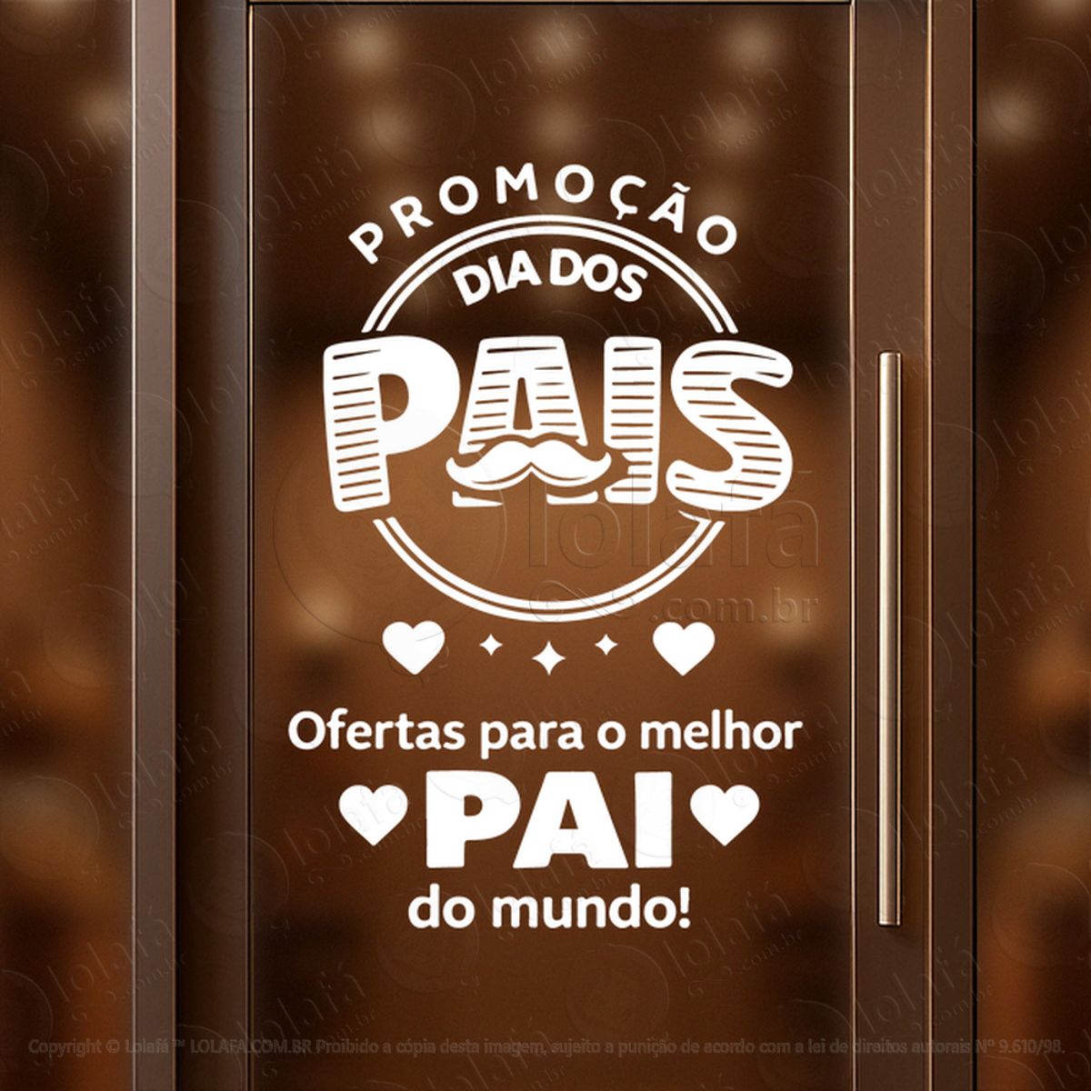 dia dos pais promoção decoração loja adesivos para vitrine dia dos pais mod:959