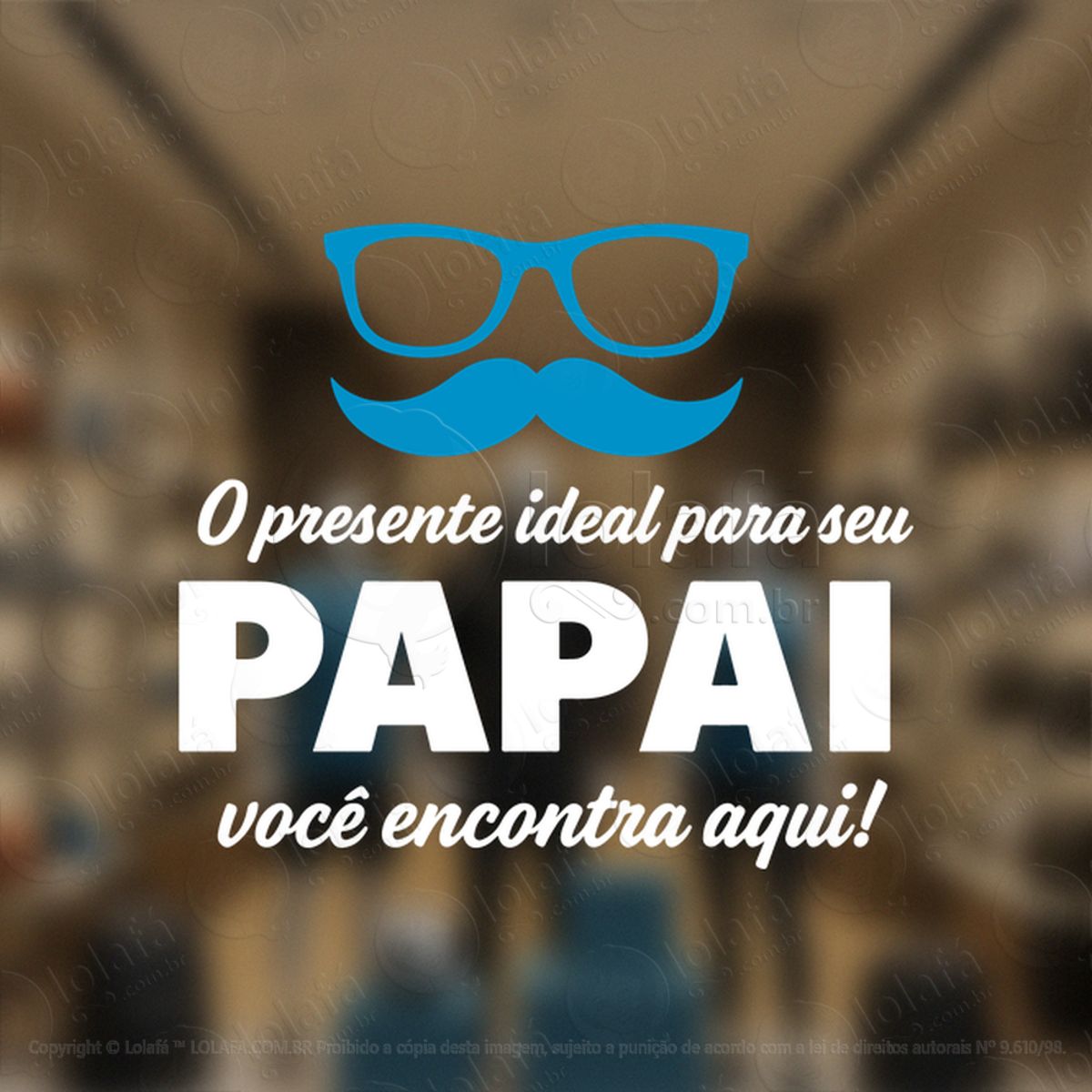 dia dos pais promoção decoração loja adesivos para vitrine dia dos pais mod:970