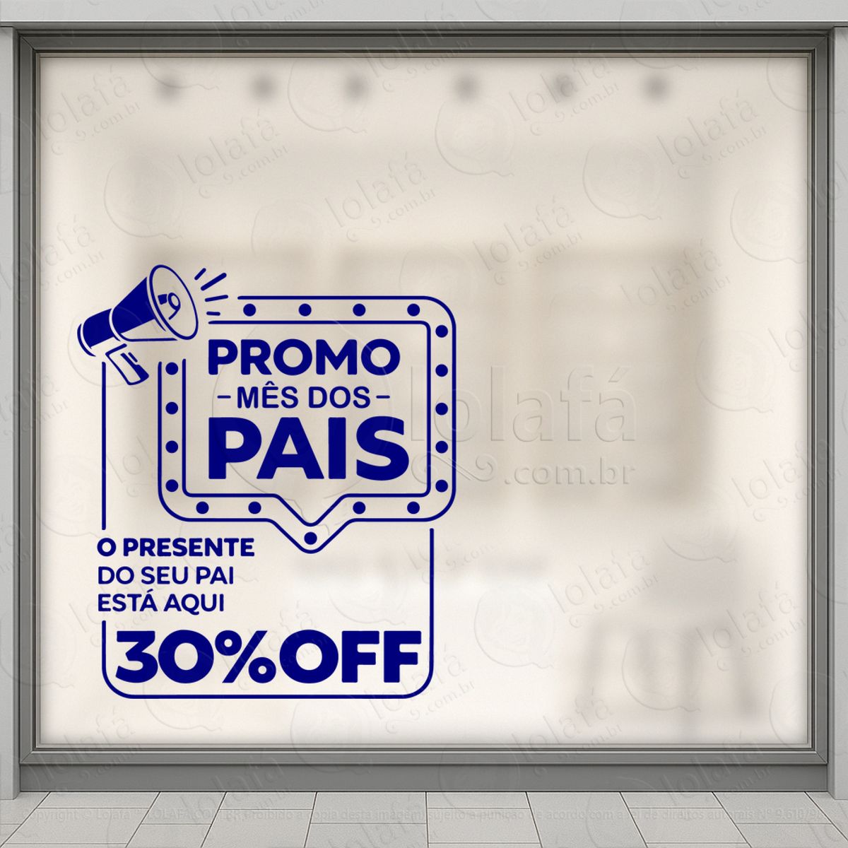 mês dos pais promoção decoração loja adesivos para vitrine dia dos pais mod:976