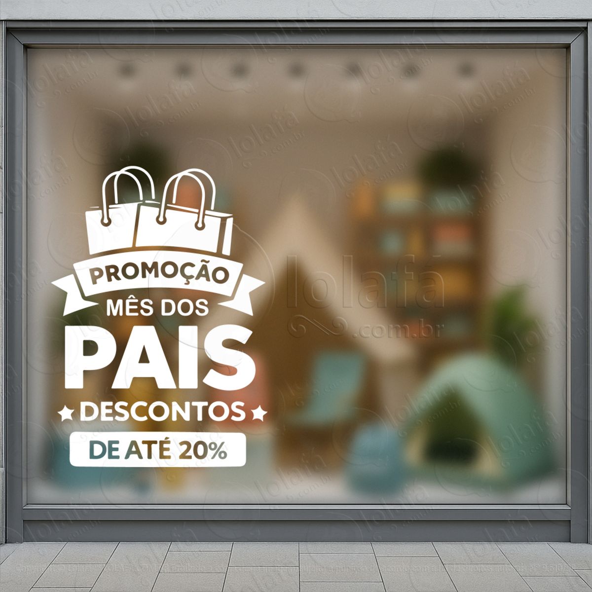 mês dos pais promoção decoração loja adesivos para vitrine dia dos pais mod:985