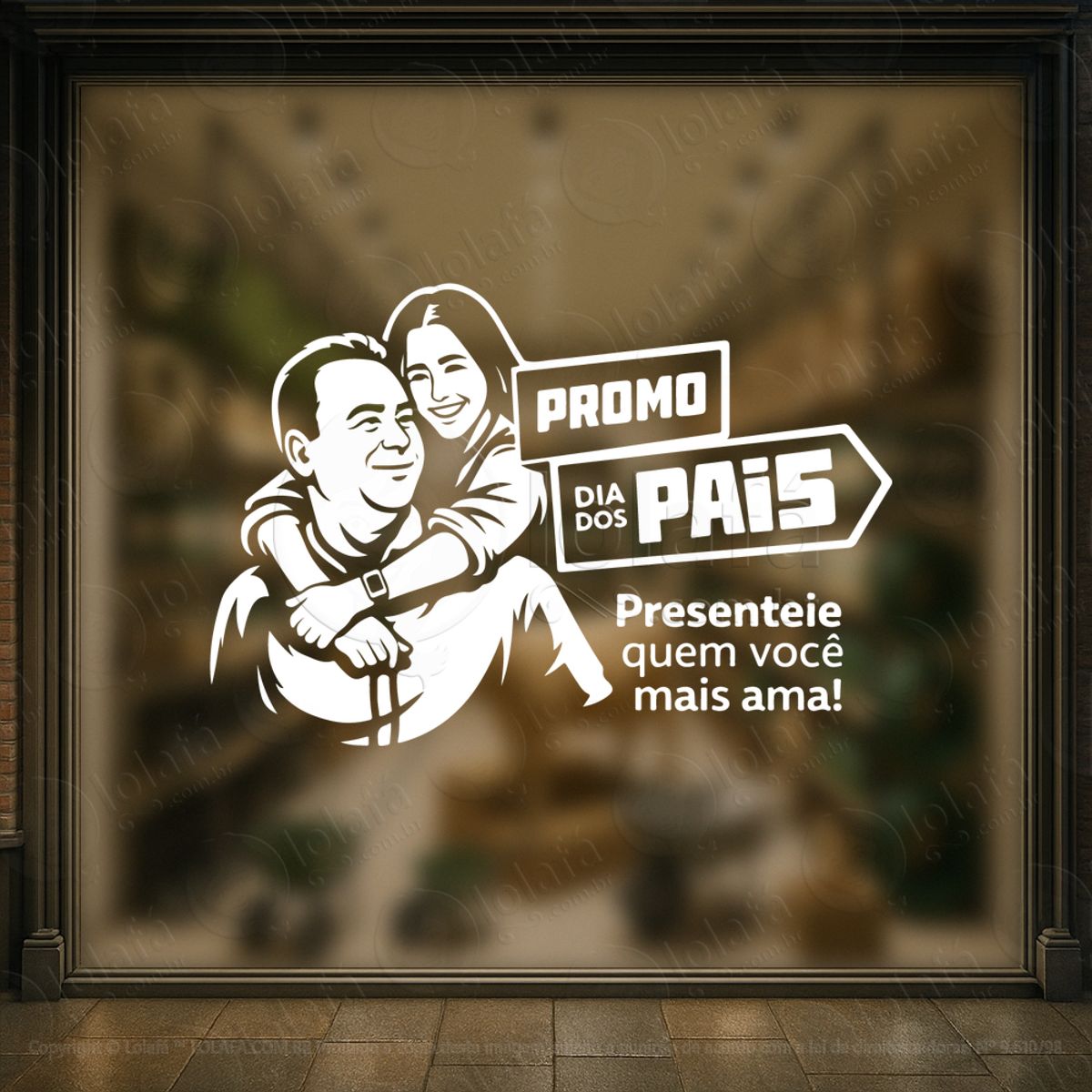 promo dia dos pais decoração loja adesivos para vitrine dia dos pais mod:995