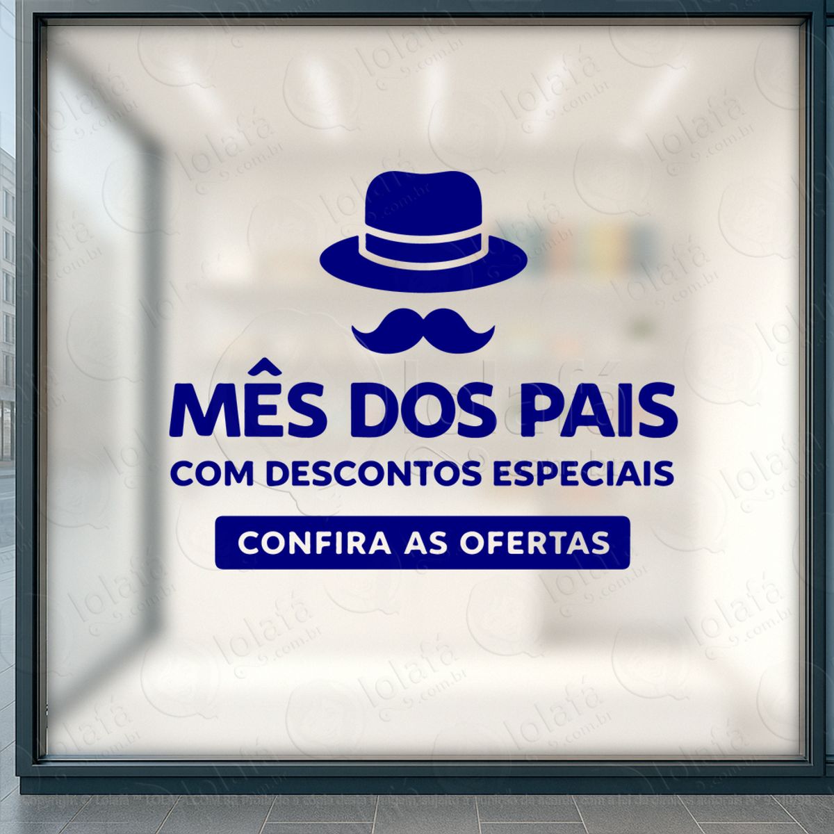 mês dos pais promoção decoração loja adesivos para vitrine dia dos pais mod:998