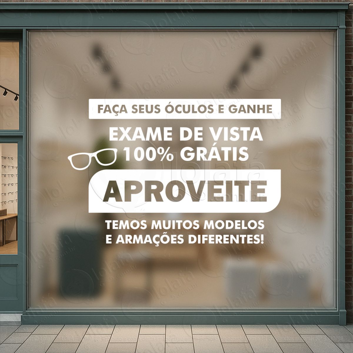 Layout Pensado Para Vender Adesivos Para Vitrine Ótica Mod:1001