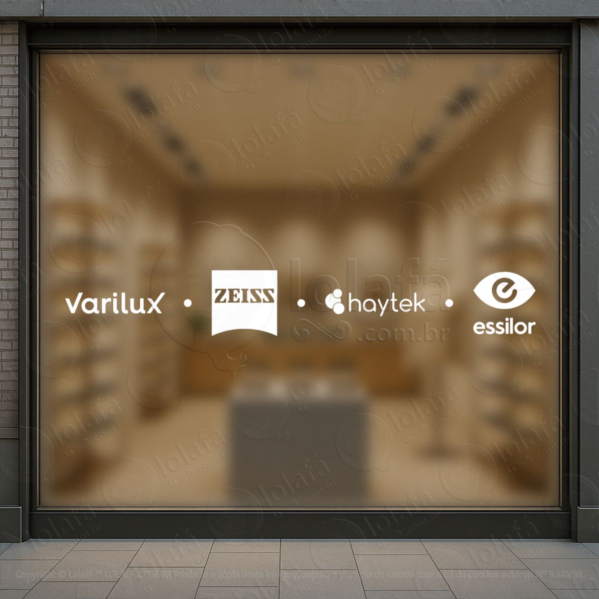 Marcas de Lentes Adesivos Para Vitrine Ótica Mod:1002