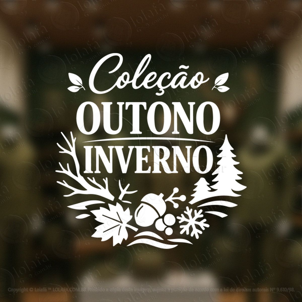 coleção outono inverno adesivos para vitrine outono inverno mod:1014