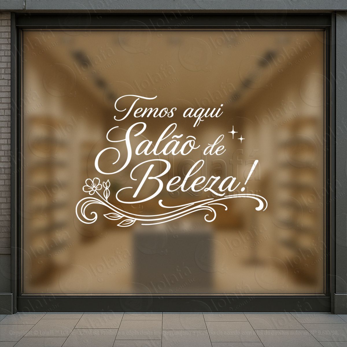 temos aqui salão de beleza adesivos para salão de beleza e barbearia mod:1024