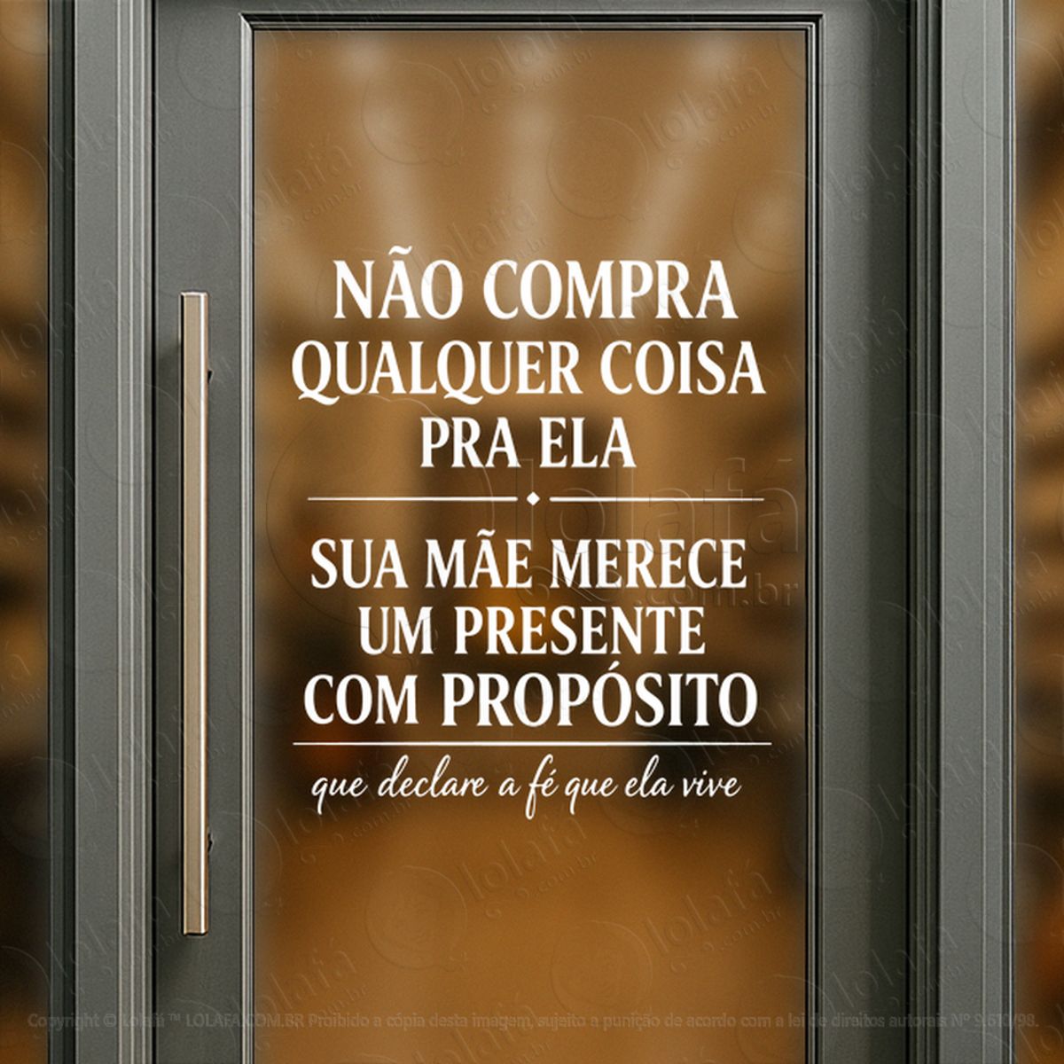 sua mãe merece presente com propósito adesivos para vitrine dia das mães mod:1026