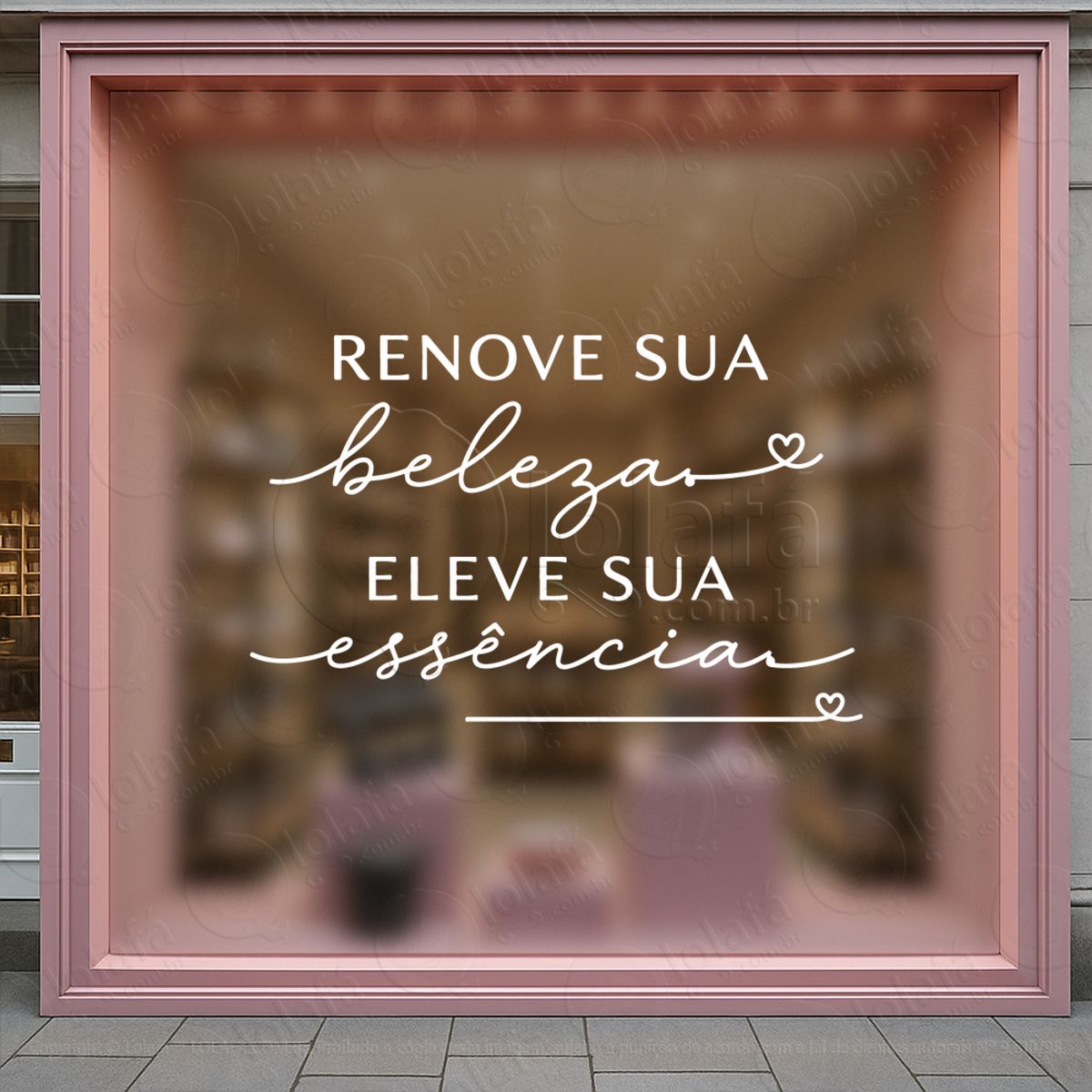 renove sua beleza eleve sua essência adesivos para salão de beleza e barbearia mod:1027