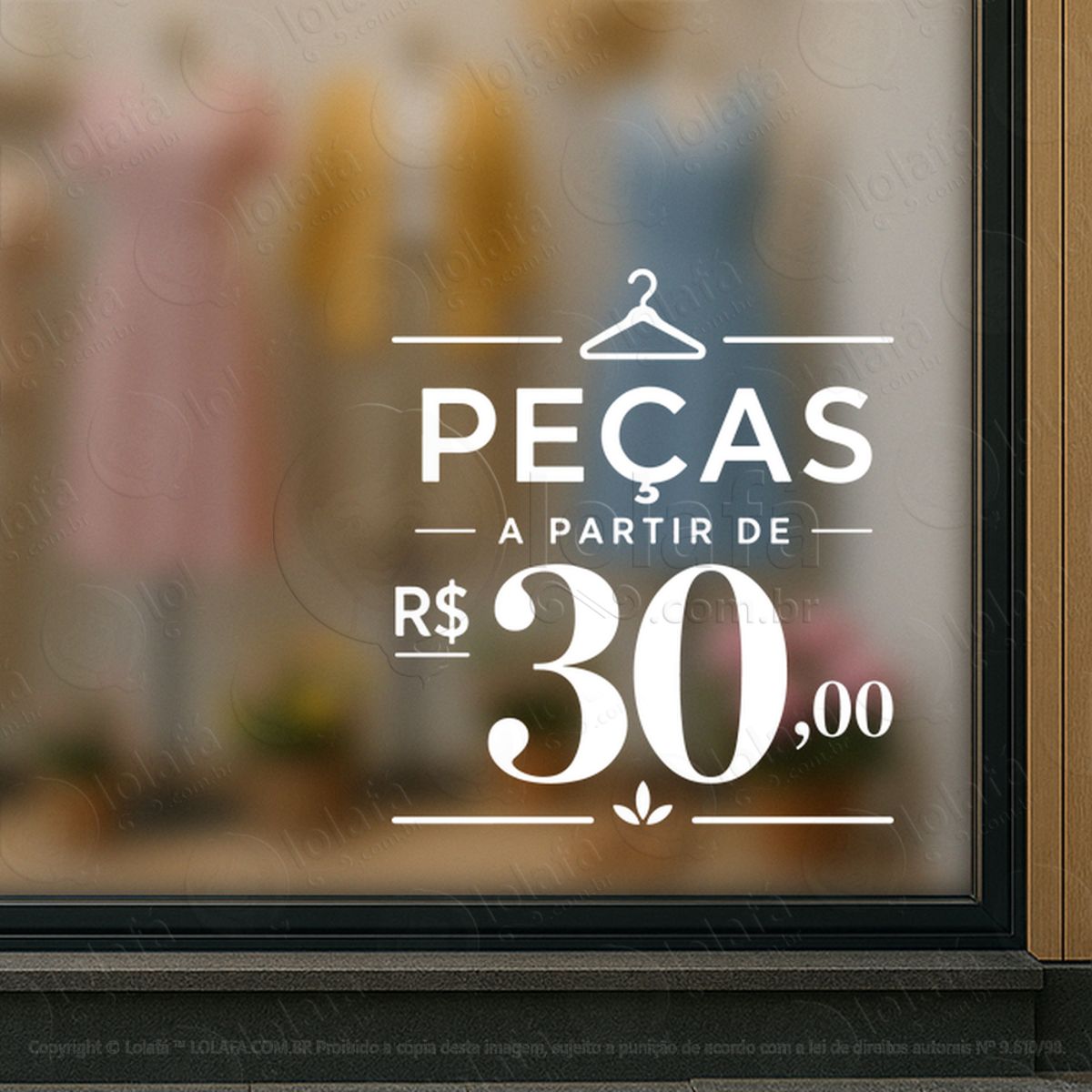 peças em promoção loja adesivos para vitrine mod:1043
