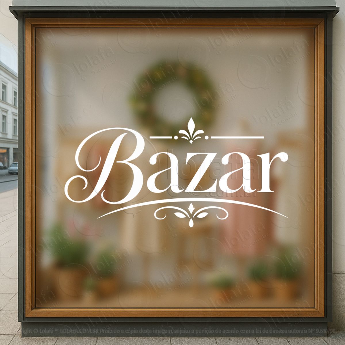 bazar fachada de loja adesivos para vitrine mod:1045