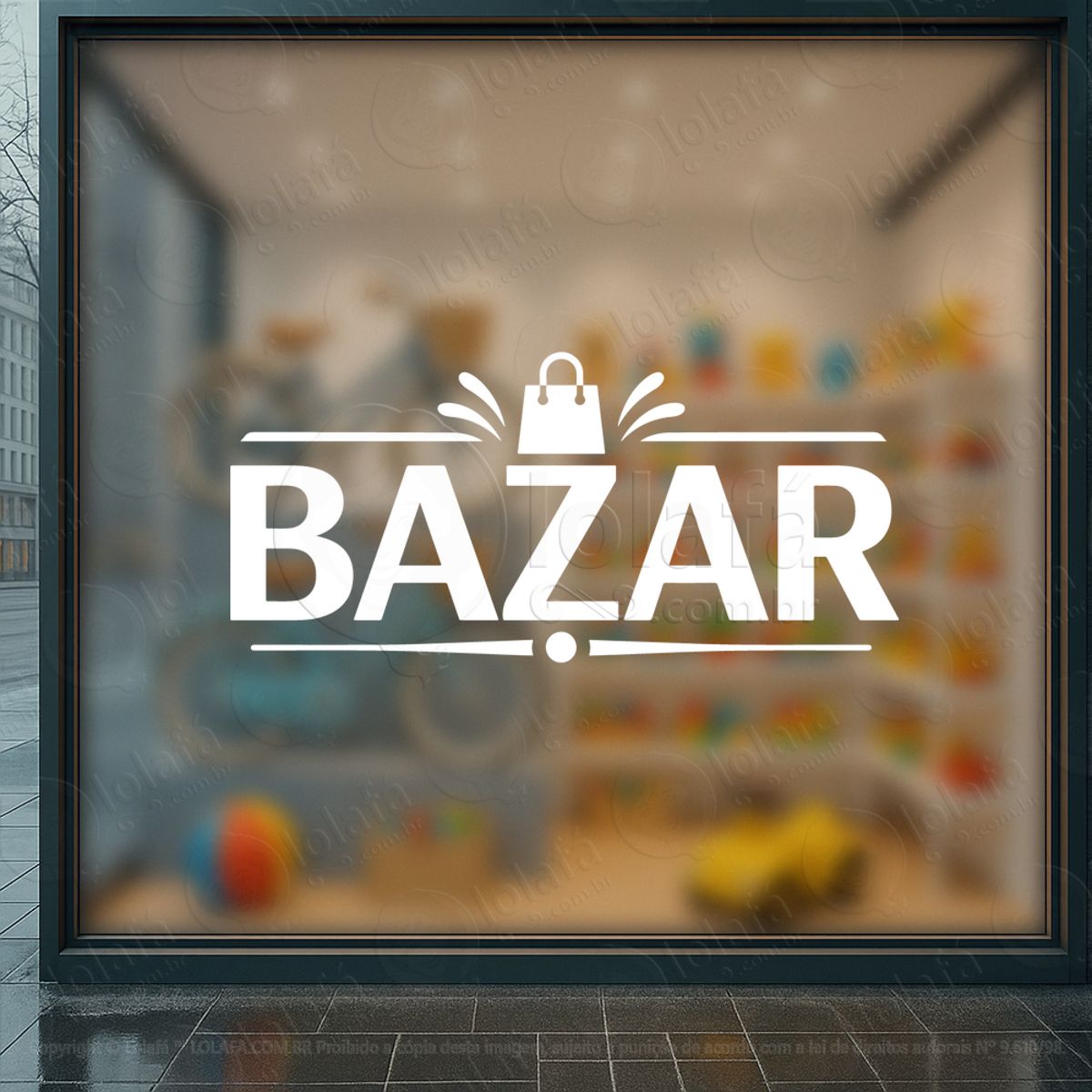 bazar fachada de loja adesivos para vitrine mod:1047