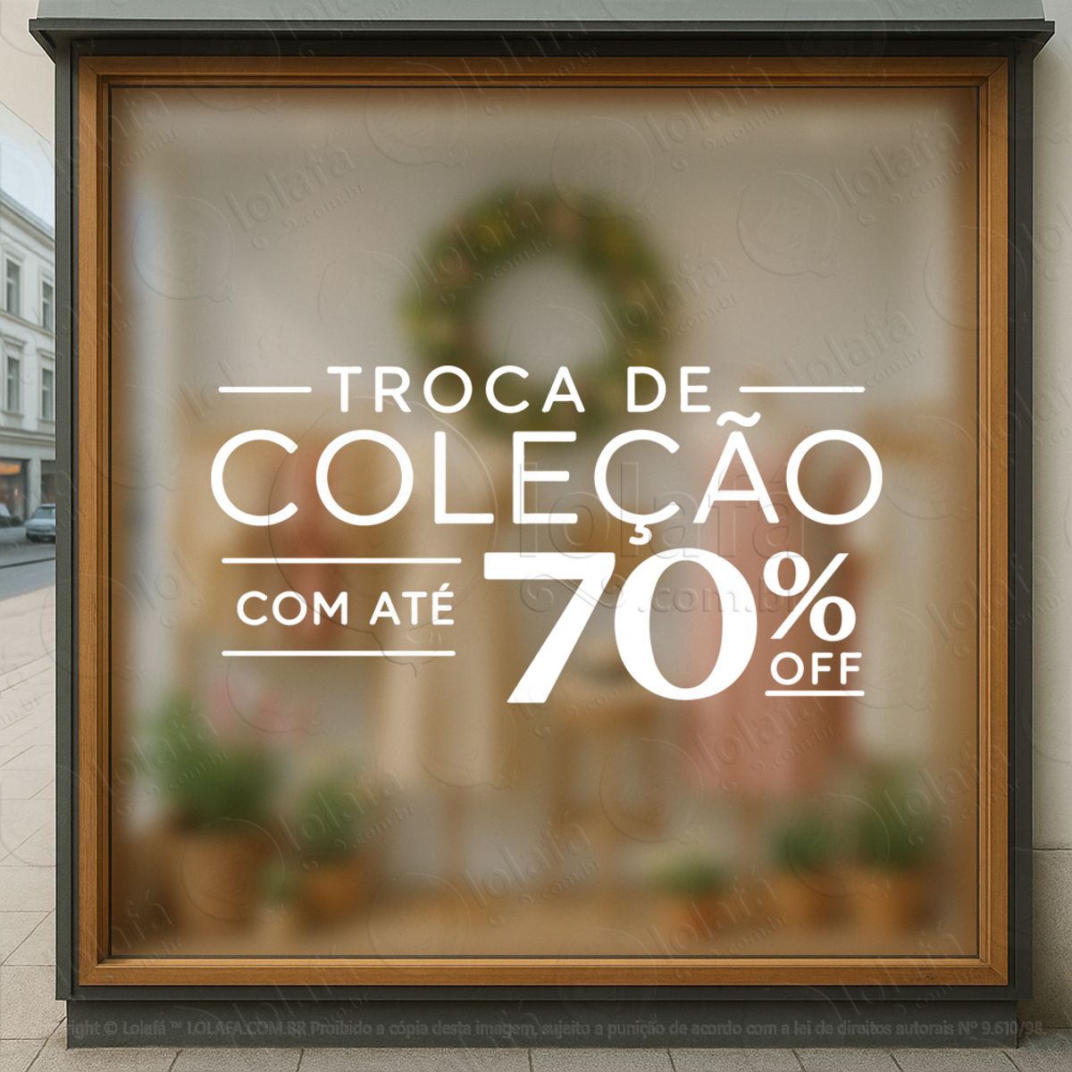 troca de coleção adesivos para vitrine mod:1049
