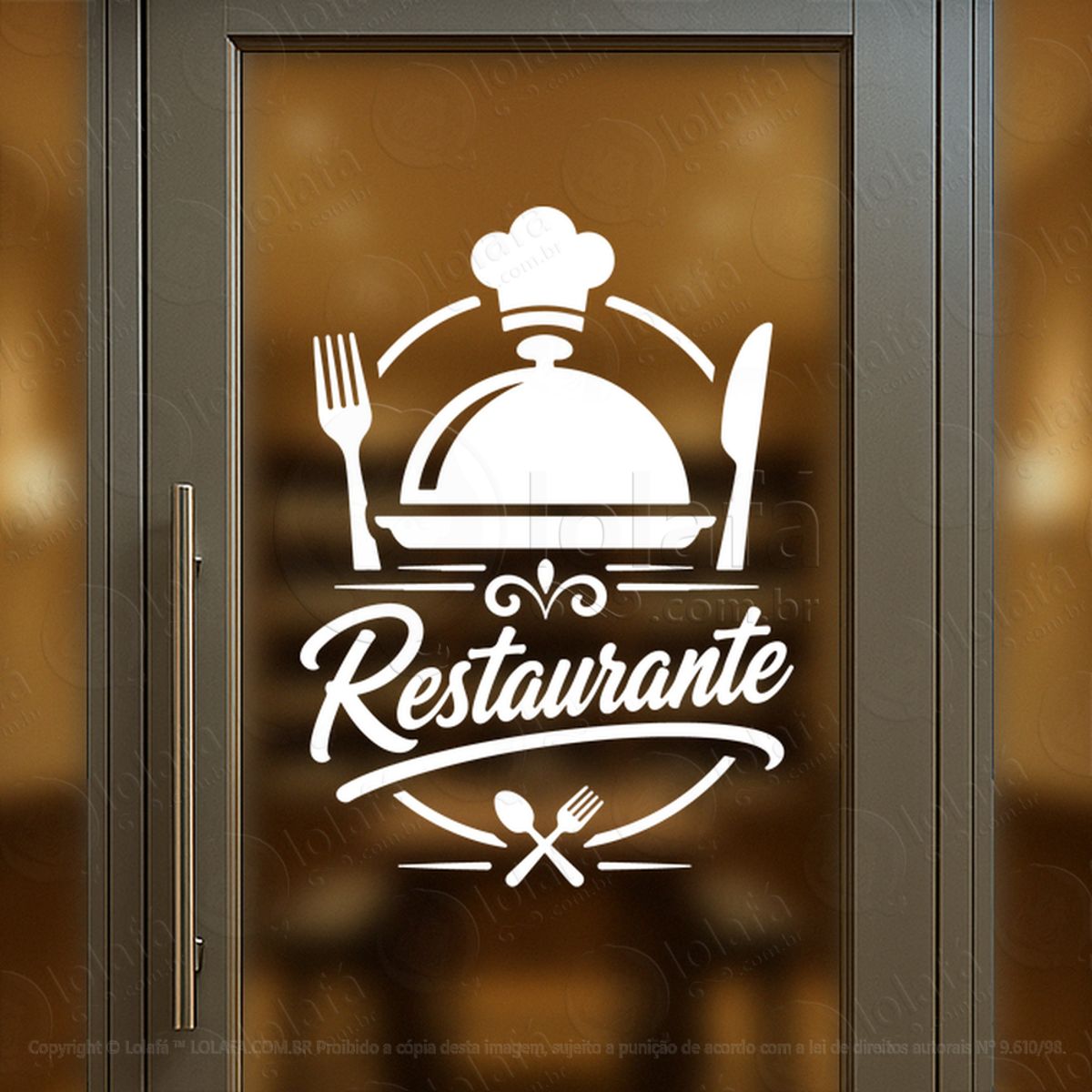 restaurante decoração adesivos para vitrine mod:1054