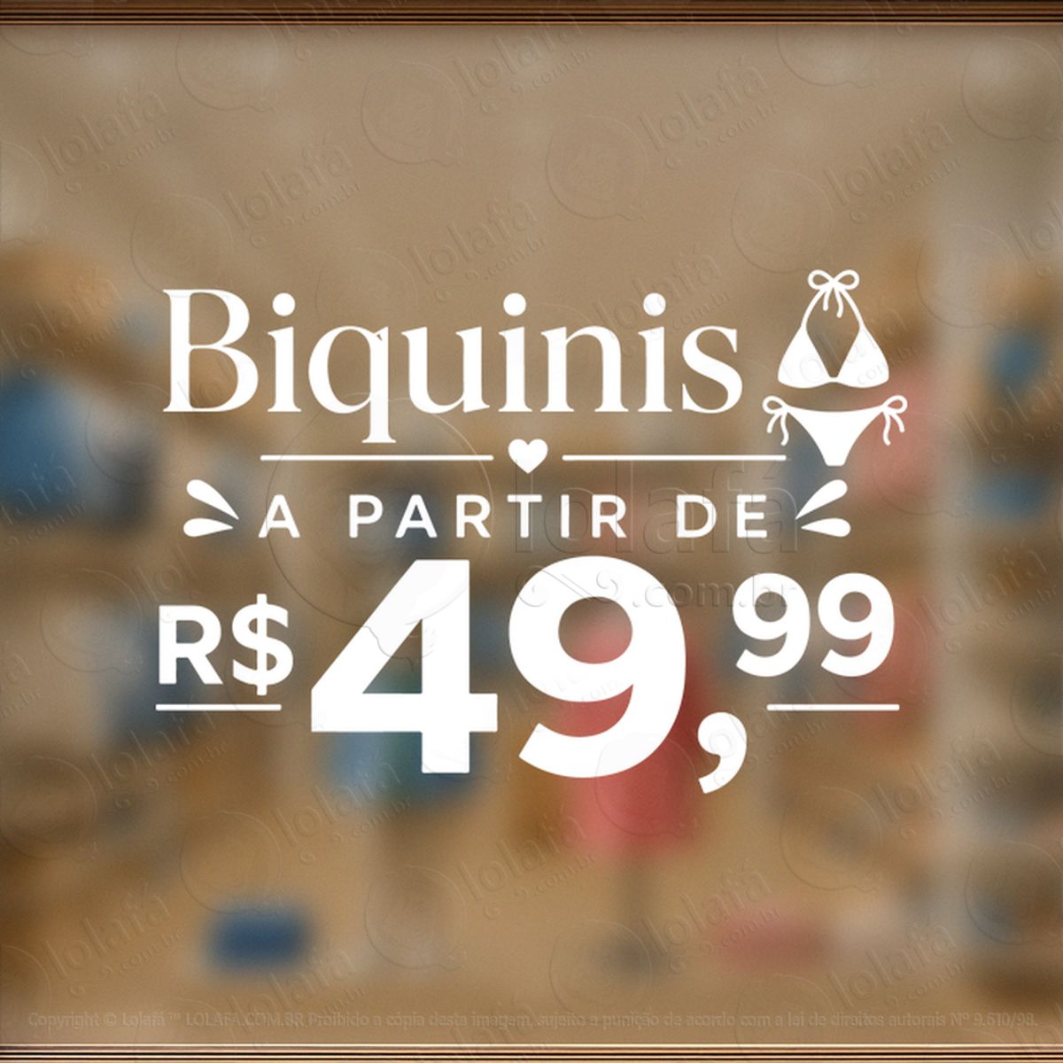 promoção biquinis loja adesivos para vitrine mod:1056