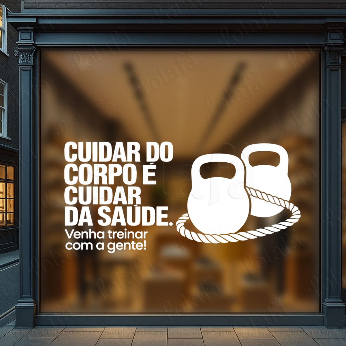 cuidar do corpo adesivos para vitrine academia mod:1104