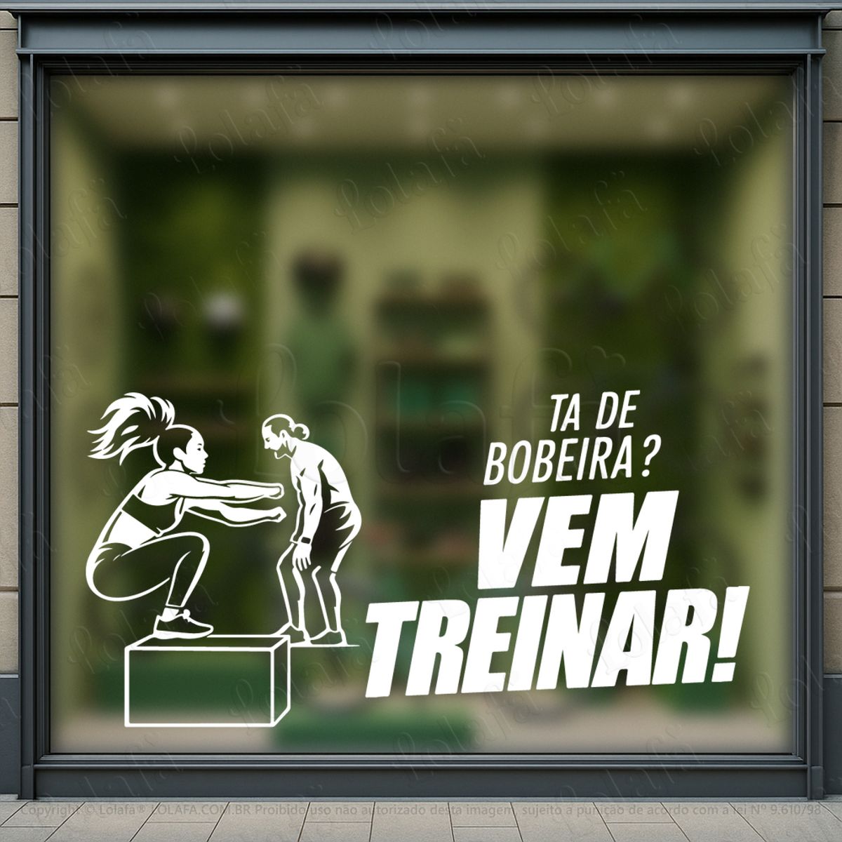 Vem Treinar Adesivos Para Vitrine Academia Mod:1113