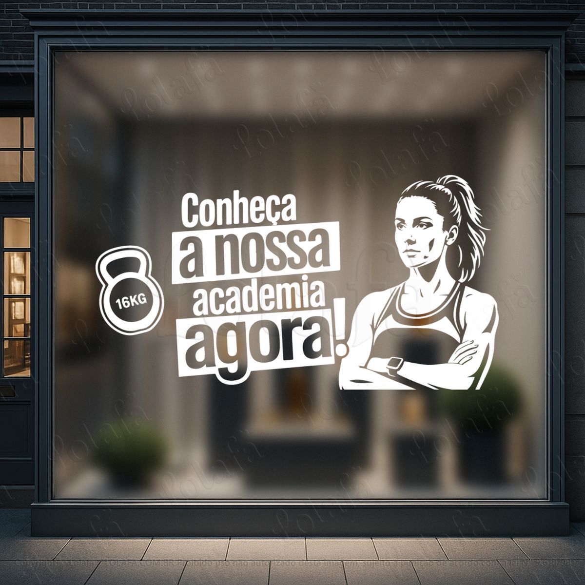 Conheça Nossa Academia Adesivos Para Vitrine Academia Mod:1133