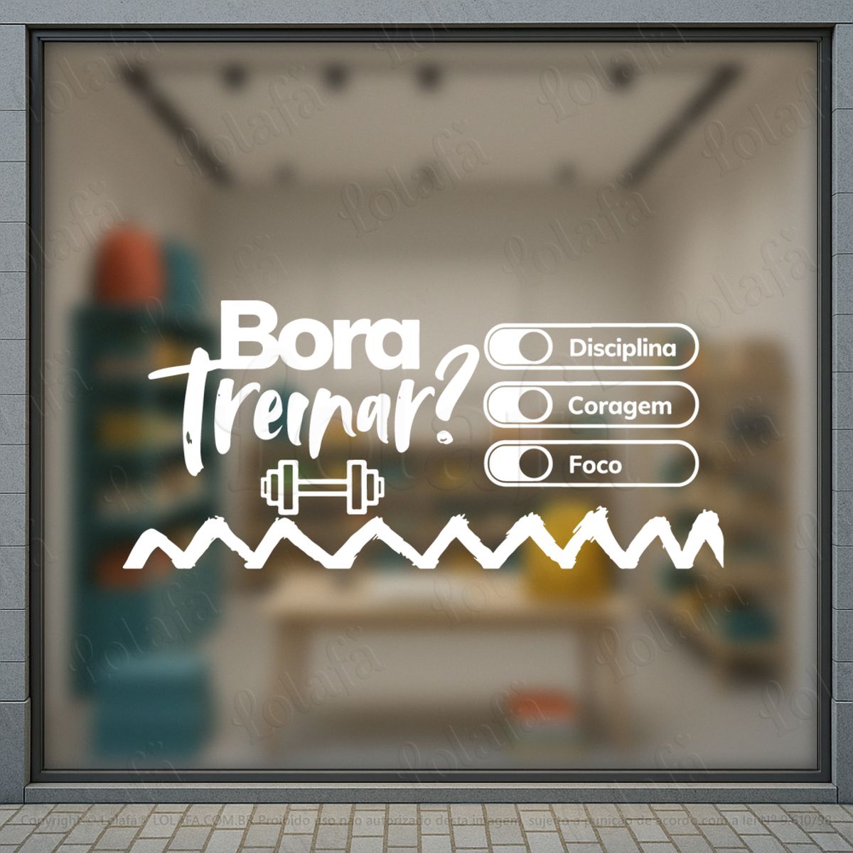 Bora Treinar Adesivos Para Vitrine Academia Mod:1154