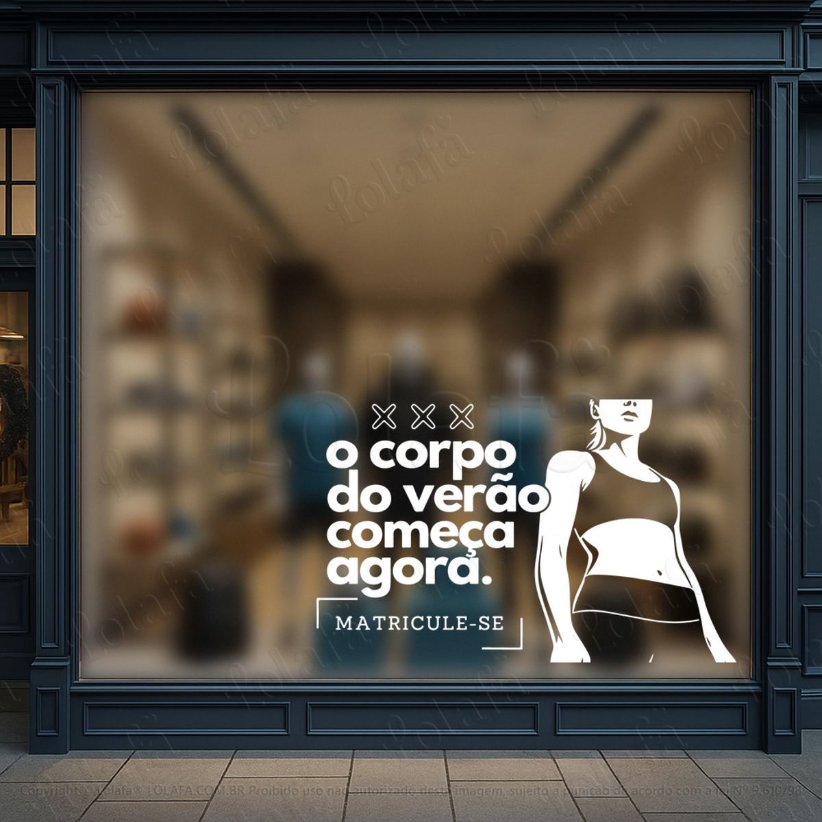 o corpo do verão adesivos para vitrine academia mod:1156