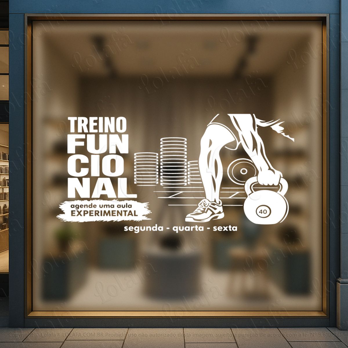treino funcional aula experimental adesivos para vitrine academia mod:1161