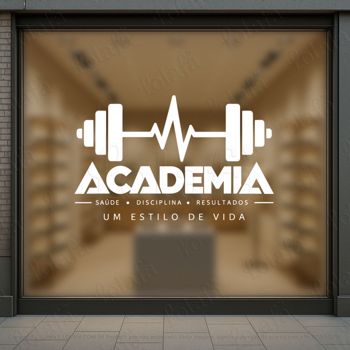 saúde disciplina resultados adesivos para vitrine academia mod:1164