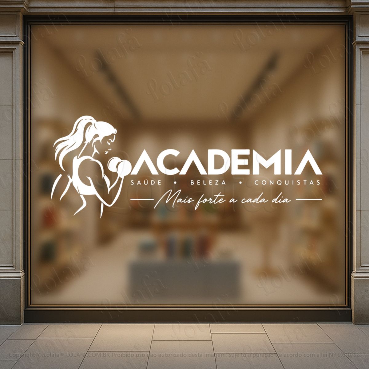 saúde beleza conquistas adesivos para vitrine academia mod:1168