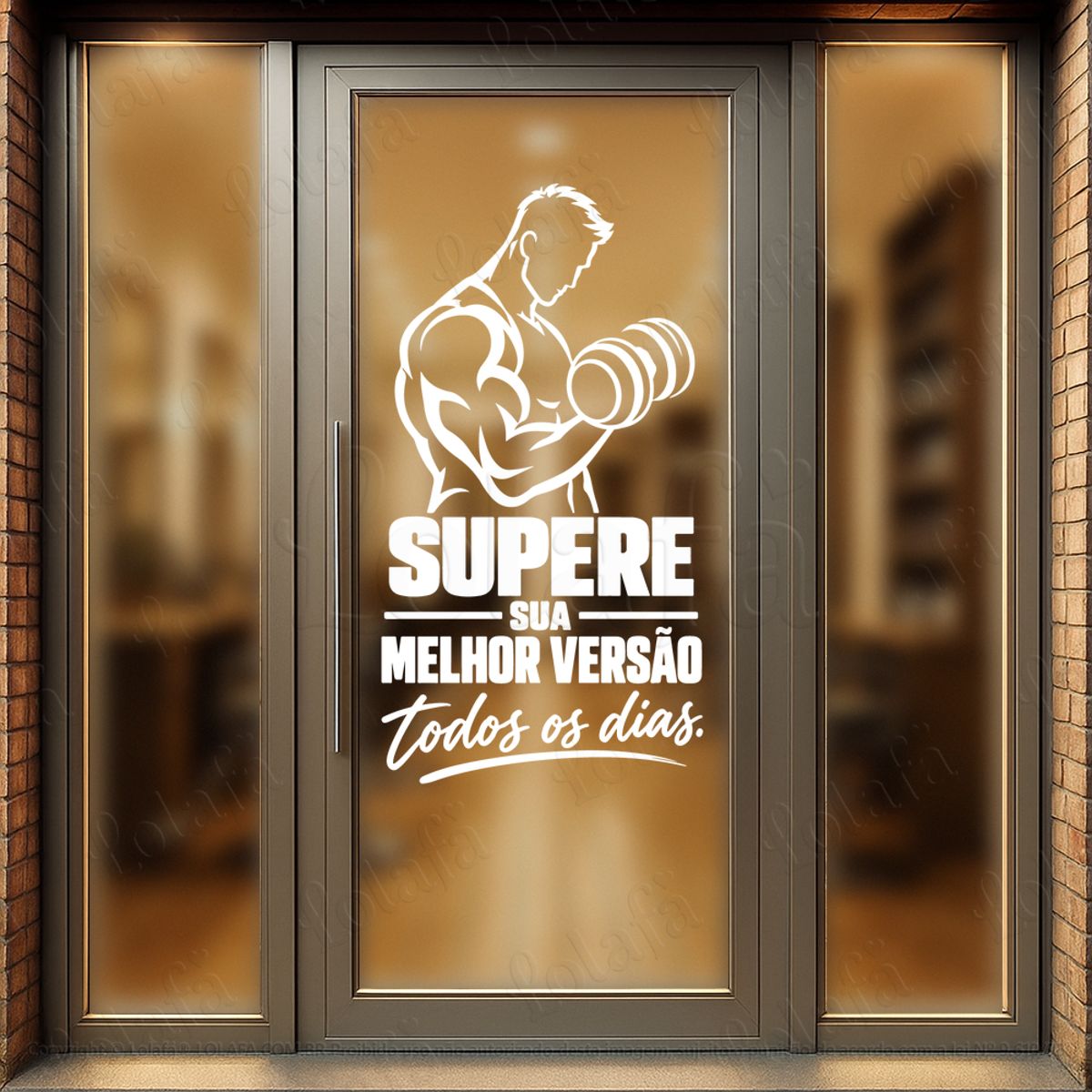 supere sua melhor versão adesivos para vitrine academia mod:1187