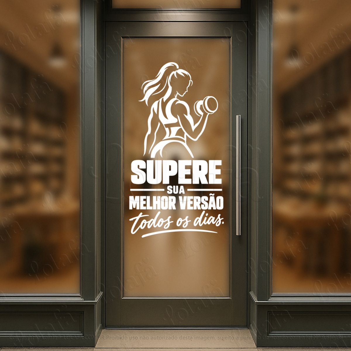 supere sua melhor versão adesivos para vitrine academia mod:1189