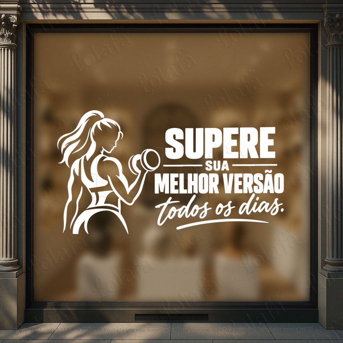 supere sua melhor versão adesivos para vitrine academia mod:1190