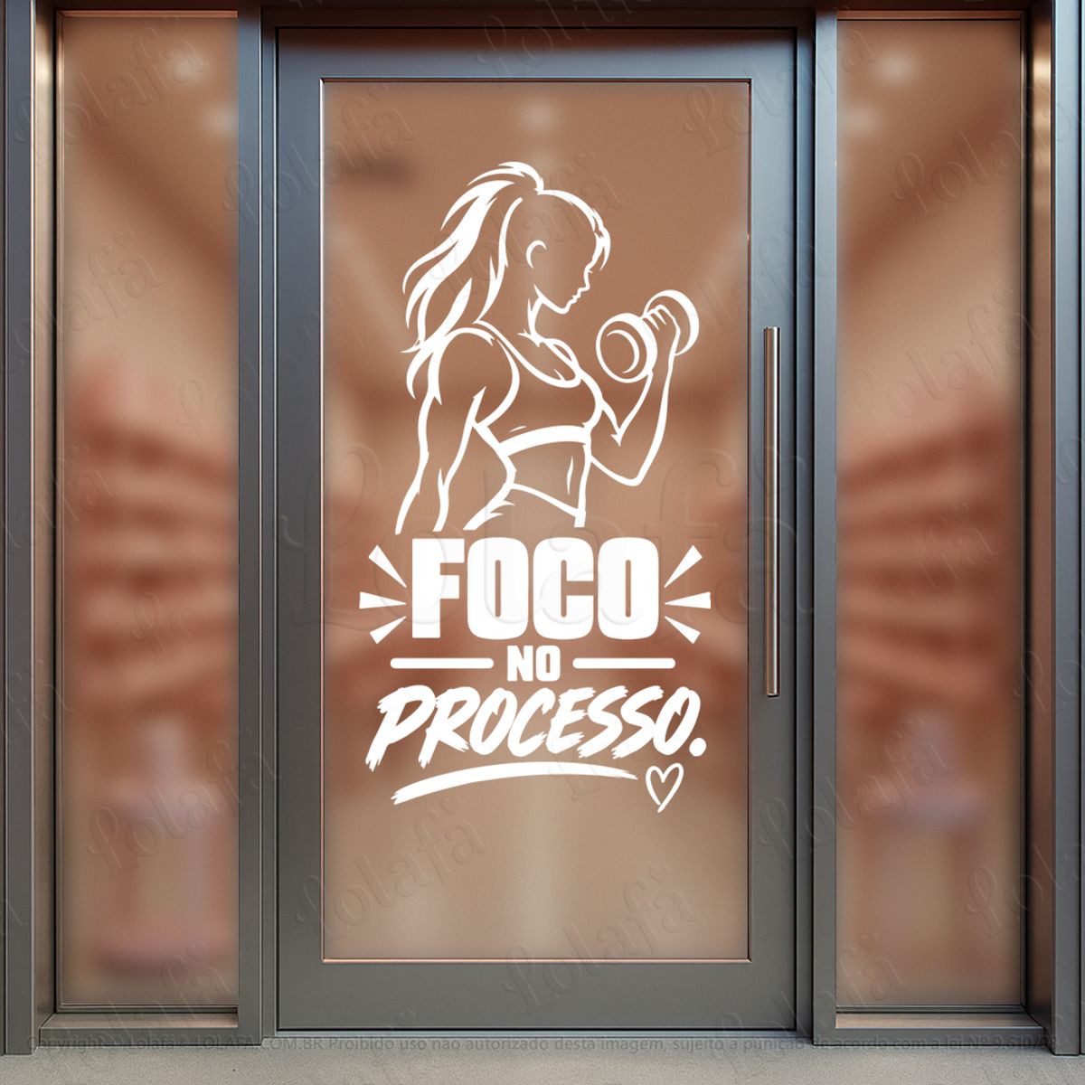 Foco No Processo Adesivos Para Vitrine Academia Mod:1195