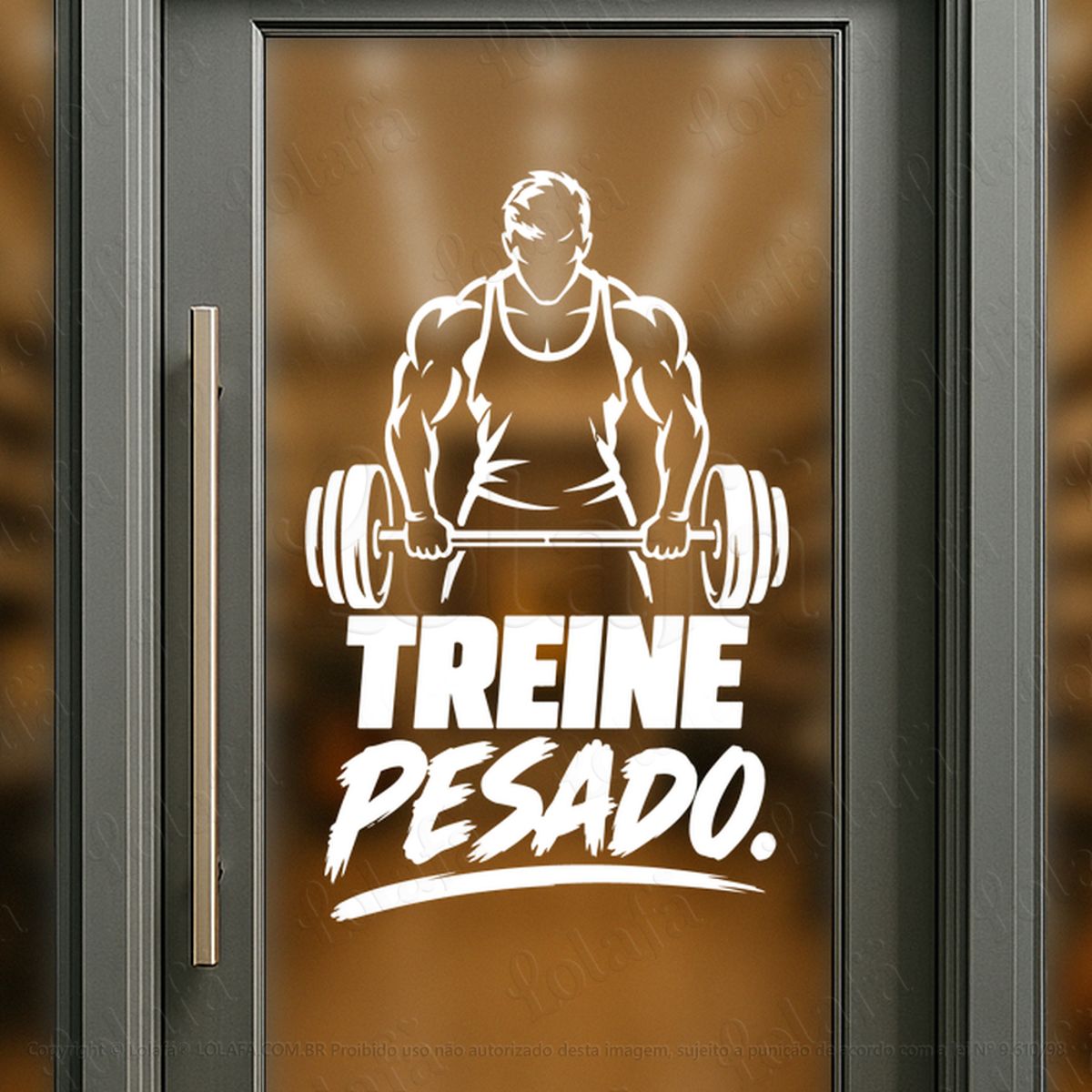 treine pesado adesivos para vitrine academia mod:1203