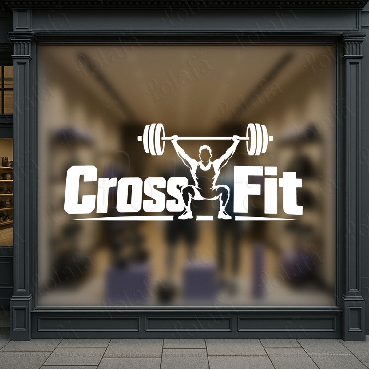 crossfit adesivos para vitrine academia mod:1220