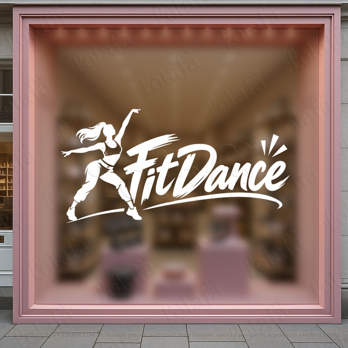 aulas de fitdance adesivos para vitrine academia mod:1224