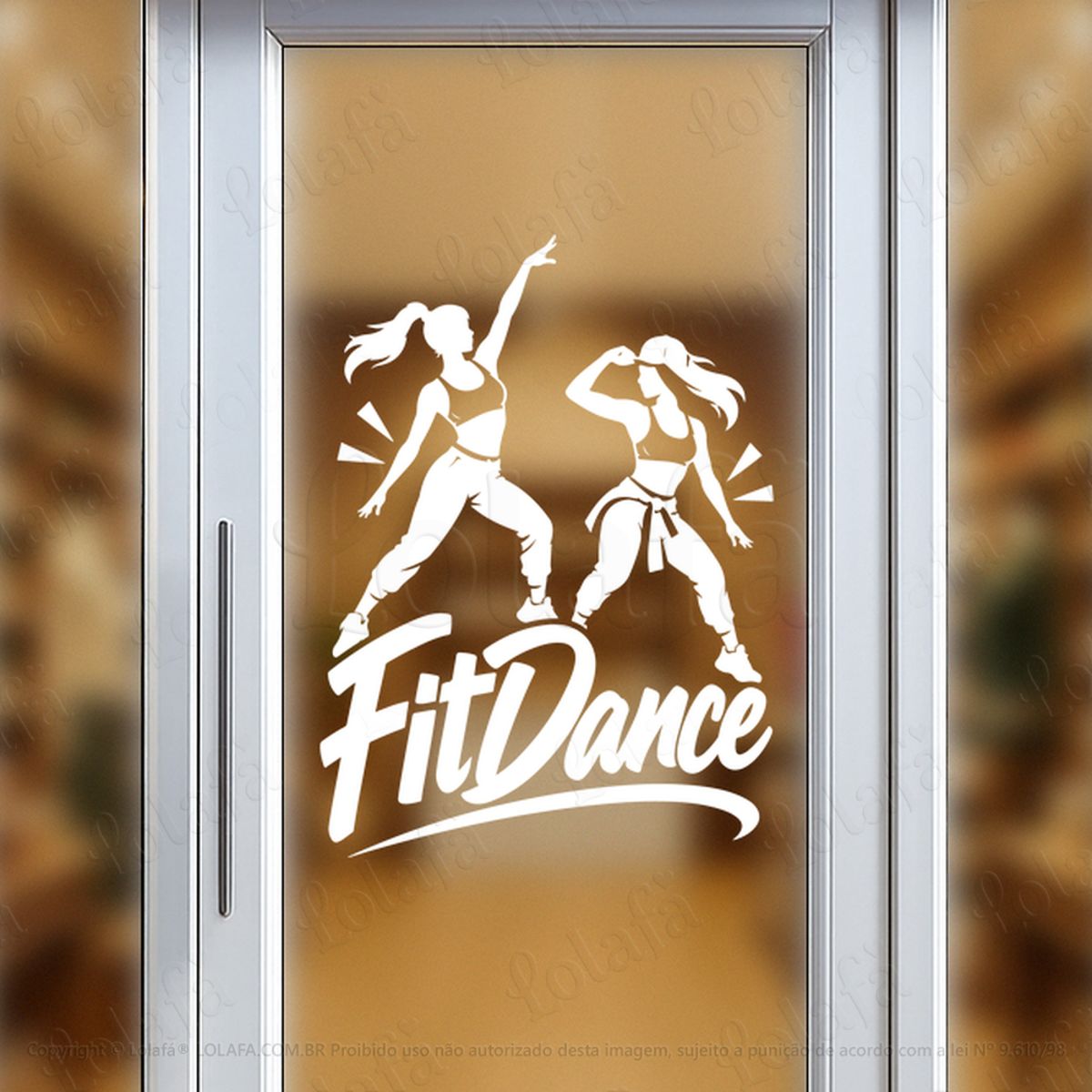 aulas de fitdance adesivos para vitrine academia mod:1225