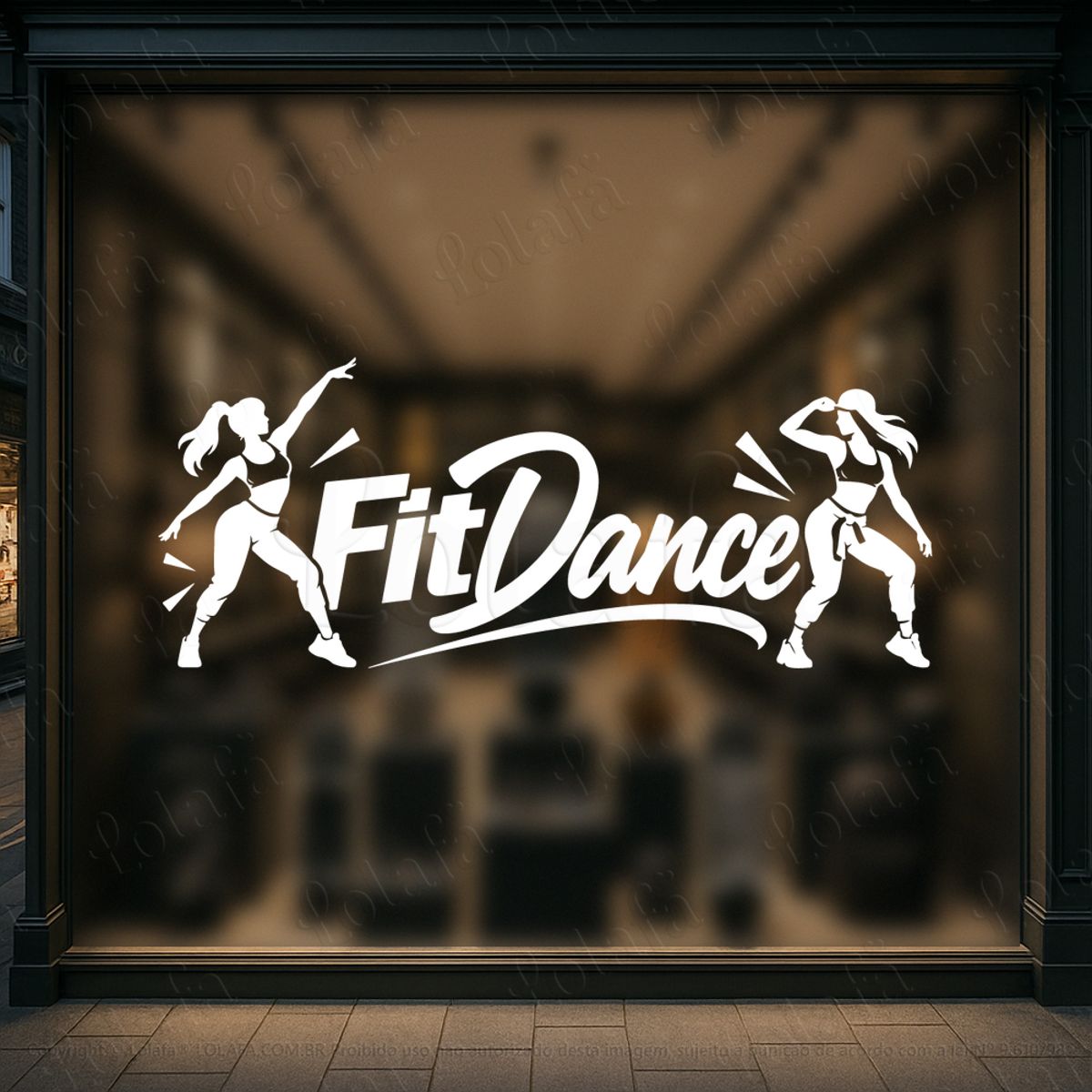 aulas de fitdance adesivos para vitrine academia mod:1226