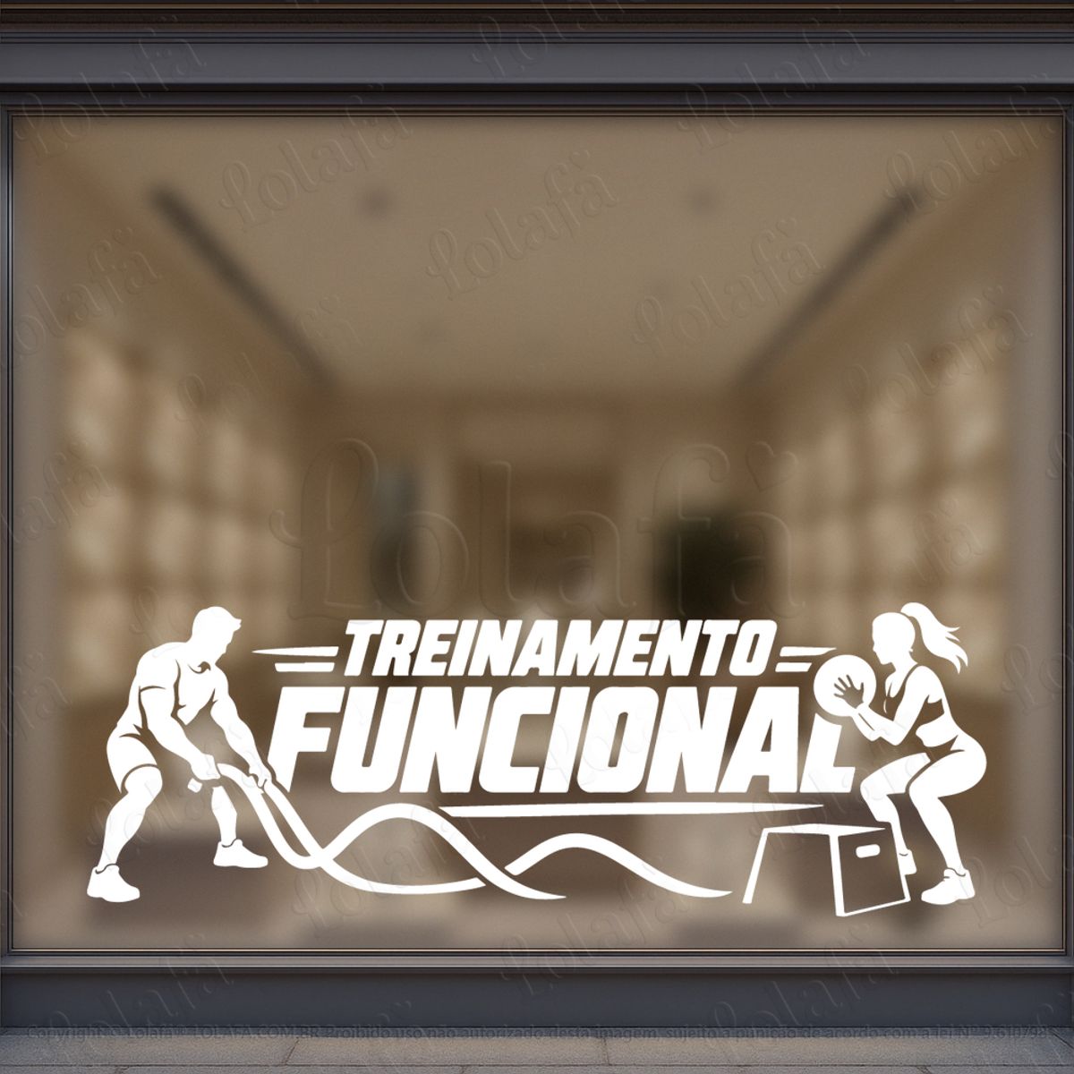 treinamento funcional adesivos para vitrine academia mod:1227