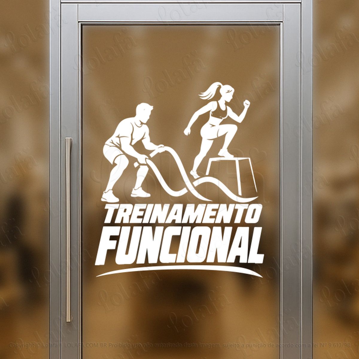 treinamento funcional adesivos para vitrine academia mod:1228