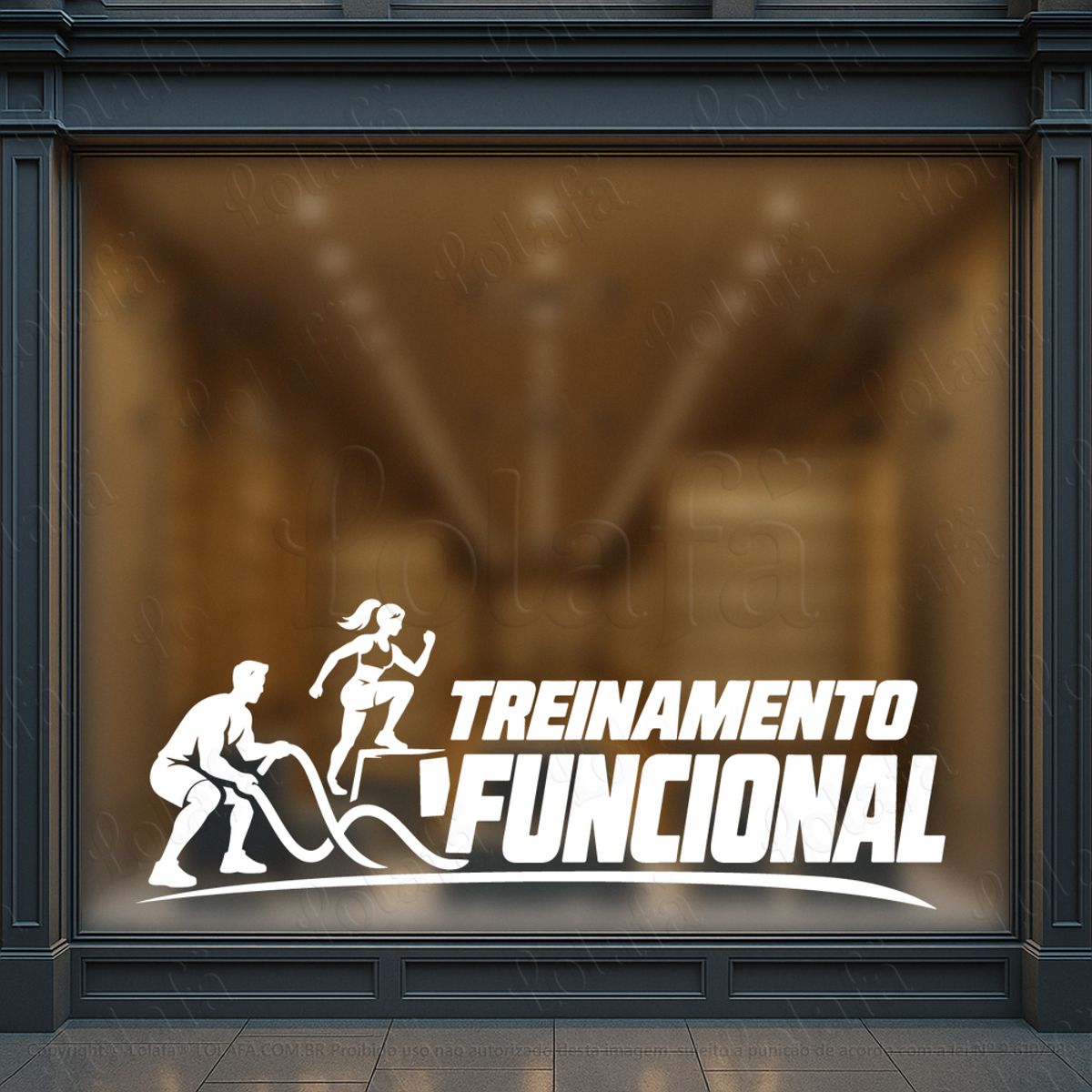 treinamento funcional adesivos para vitrine academia mod:1229