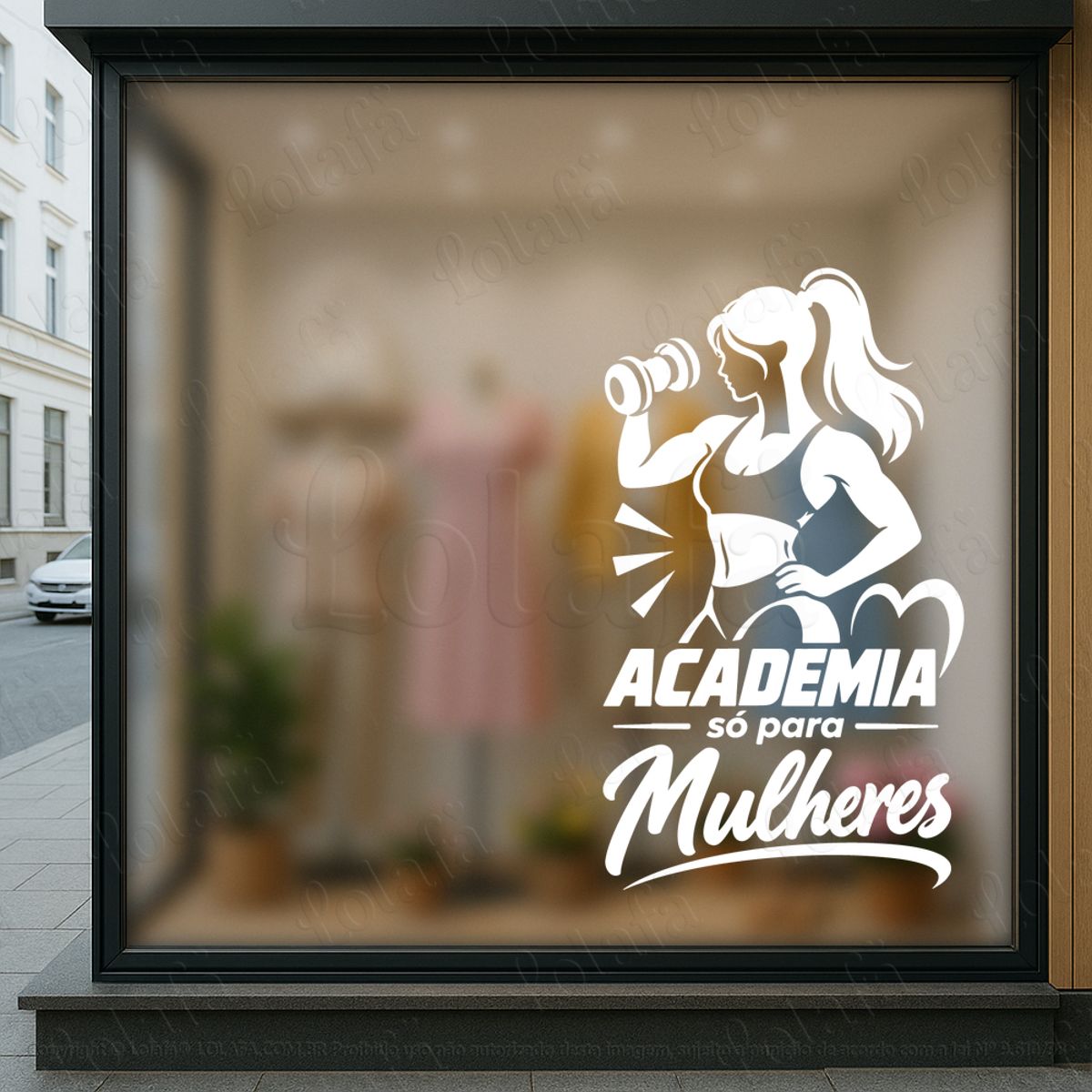 academia feminina só para mulheres adesivos para vitrine academia mod:1233