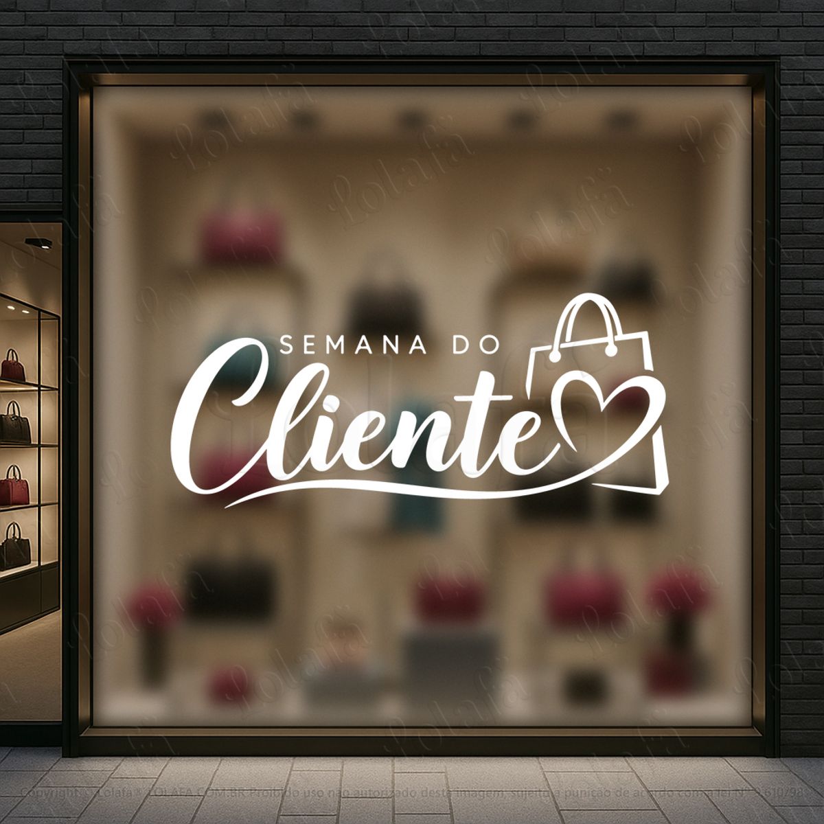 frase semana do cliente adesivos para vitrine mod:1241